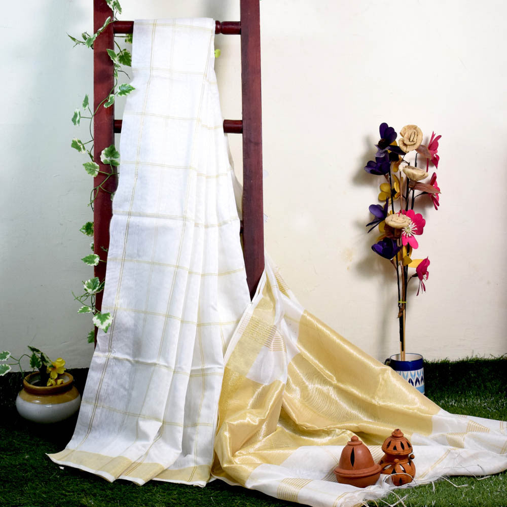 Big Check Handloom Saree