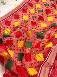 Jamdani sari with all over work and exquisite Pallu