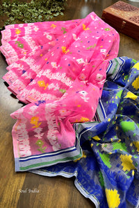 Jamdani sari with all over work and exquisite Pallu