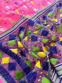Jamdani sari with all over work and exquisite Pallu