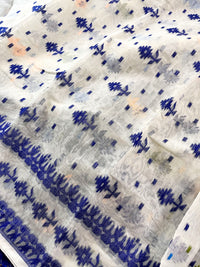 Jamdani sari with all over work and exquisite Pallu