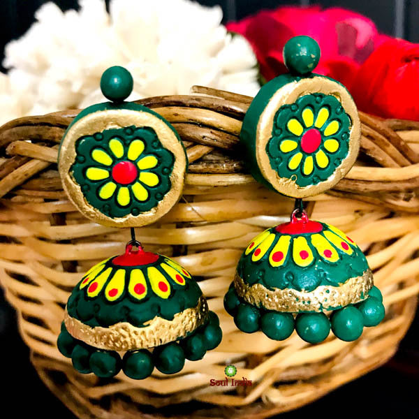 Handmade Terracotta Earrings Terracotta Jhumka Designs Big Jhumka