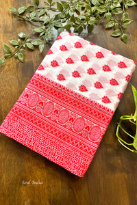 Cotton Woven Saree - Dudhe Alta Collection