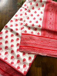 Cotton Woven Saree - Dudhe Alta Collection