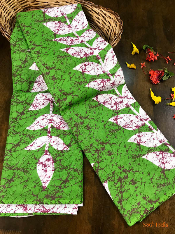 Pure Soft cotton Hand Block Print Saree