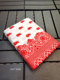 Cotton Woven Saree - Dudhe Alta Collection