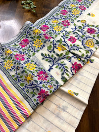 Jamdani sari with all over work and exquisite Pallu