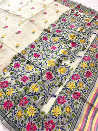 Jamdani sari with all over work and exquisite Pallu