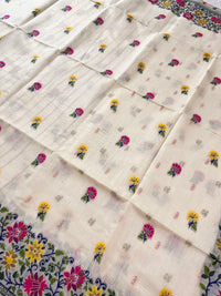 Jamdani sari with all over work and exquisite Pallu