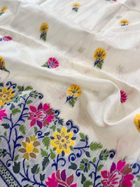 Jamdani sari with all over work and exquisite Pallu