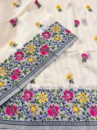 Jamdani sari with all over work and exquisite Pallu