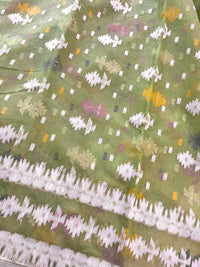 Jamdani sari with all over work and exquisite Pallu
