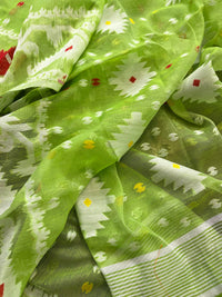 Jamdani sari with all over work and exquisite Pallu