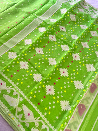 Jamdani sari with all over work and exquisite Pallu