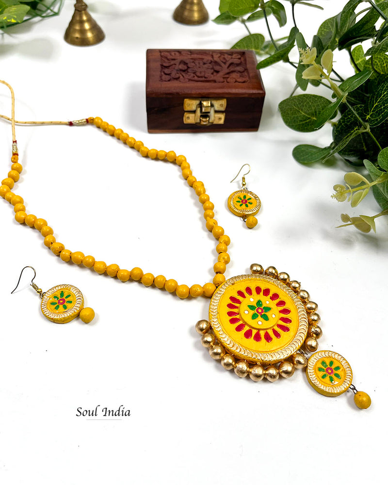 Handmade Statement Terracotta Jewellery Set