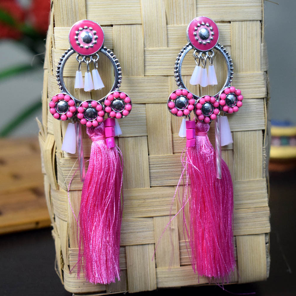 Metal Earrings with tassel