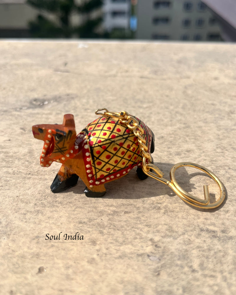 Handcrafted Wooden Keychain - Kondapalli Art