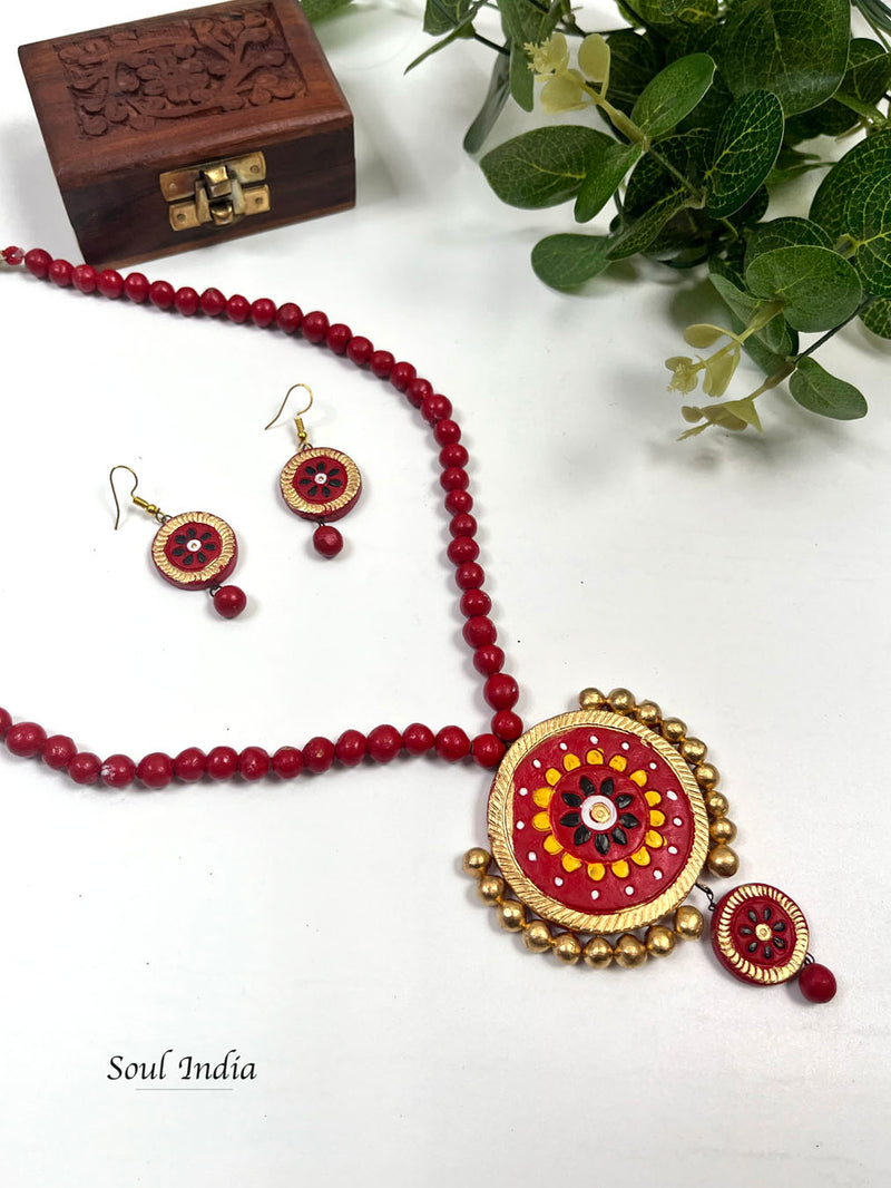 Handmade Statement Terracotta Jewellery Set