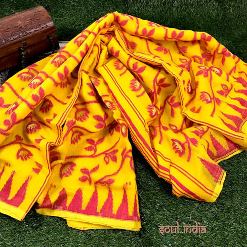 Jamdani Saree with floral work