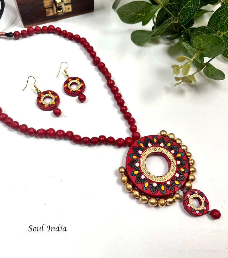 Handmade Statement Terracotta Jewellery Set