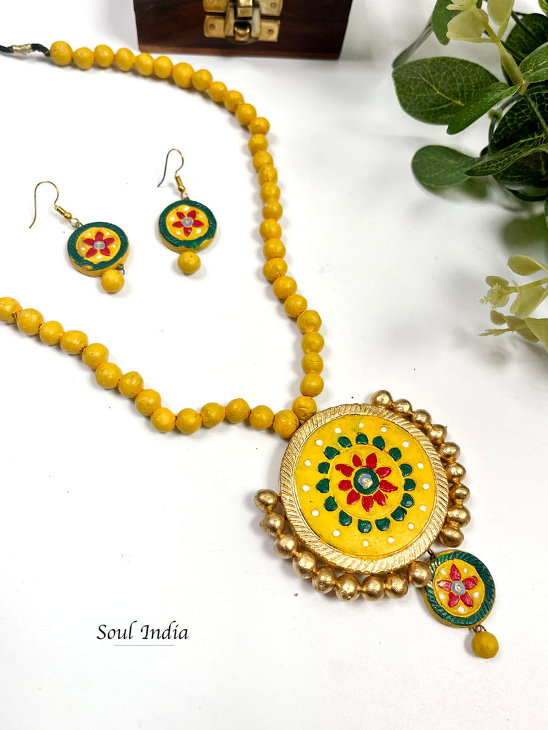 Handmade Statement Terracotta Jewellery Set