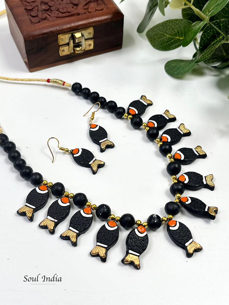 Handmade Statement Terracotta Jewellery Set