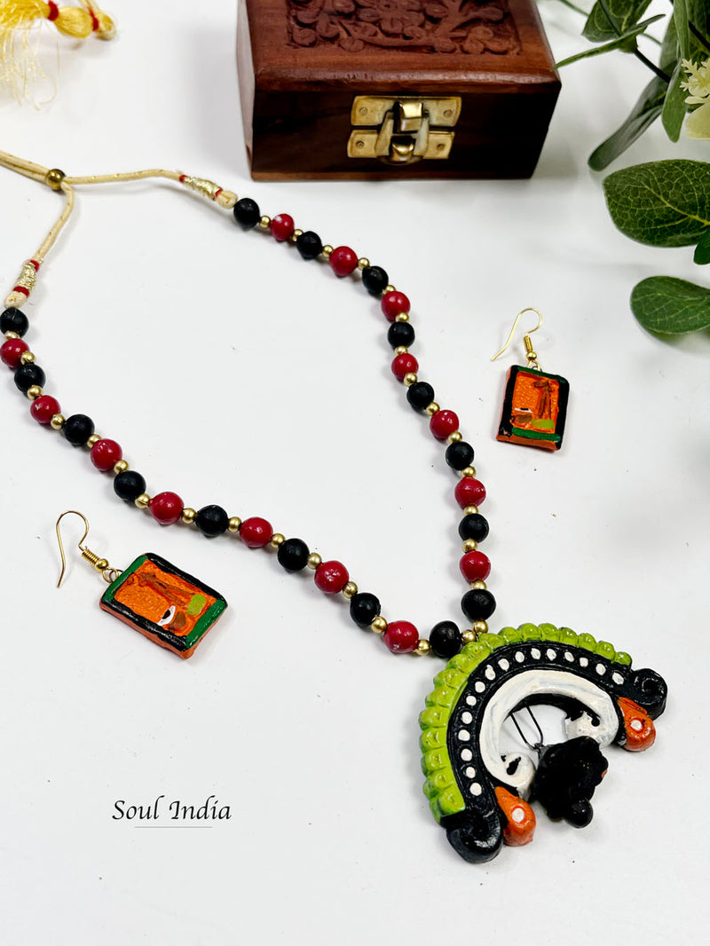 Handmade Statement Terracotta Jewellery Set