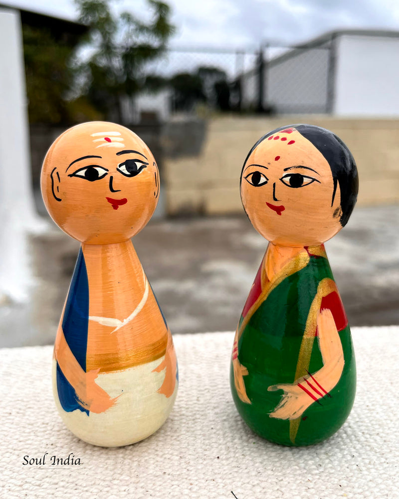 Handcrafted GI TAGGED Etikoppaka Village Pandit Couple