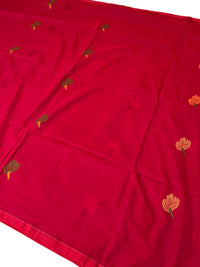 Tropicanaa - Hand-spun Handloom Cotton Saree - Red