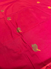 Tropicanaa - Hand-spun Handloom Cotton Saree - Red