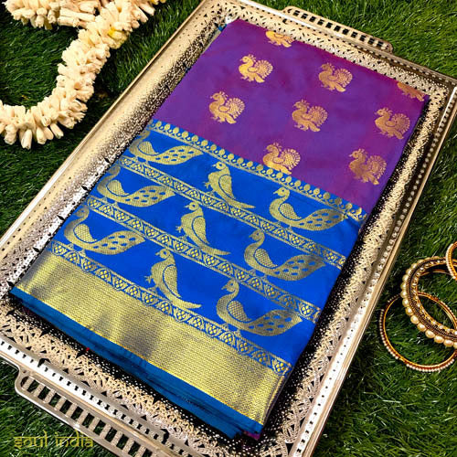 Kanjeevaram saree with all over woven work