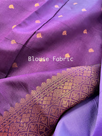 South Silk Saree With Heavy Zari Work- Purple