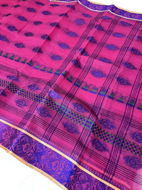 Bengal Tangail Tant cotton Saree