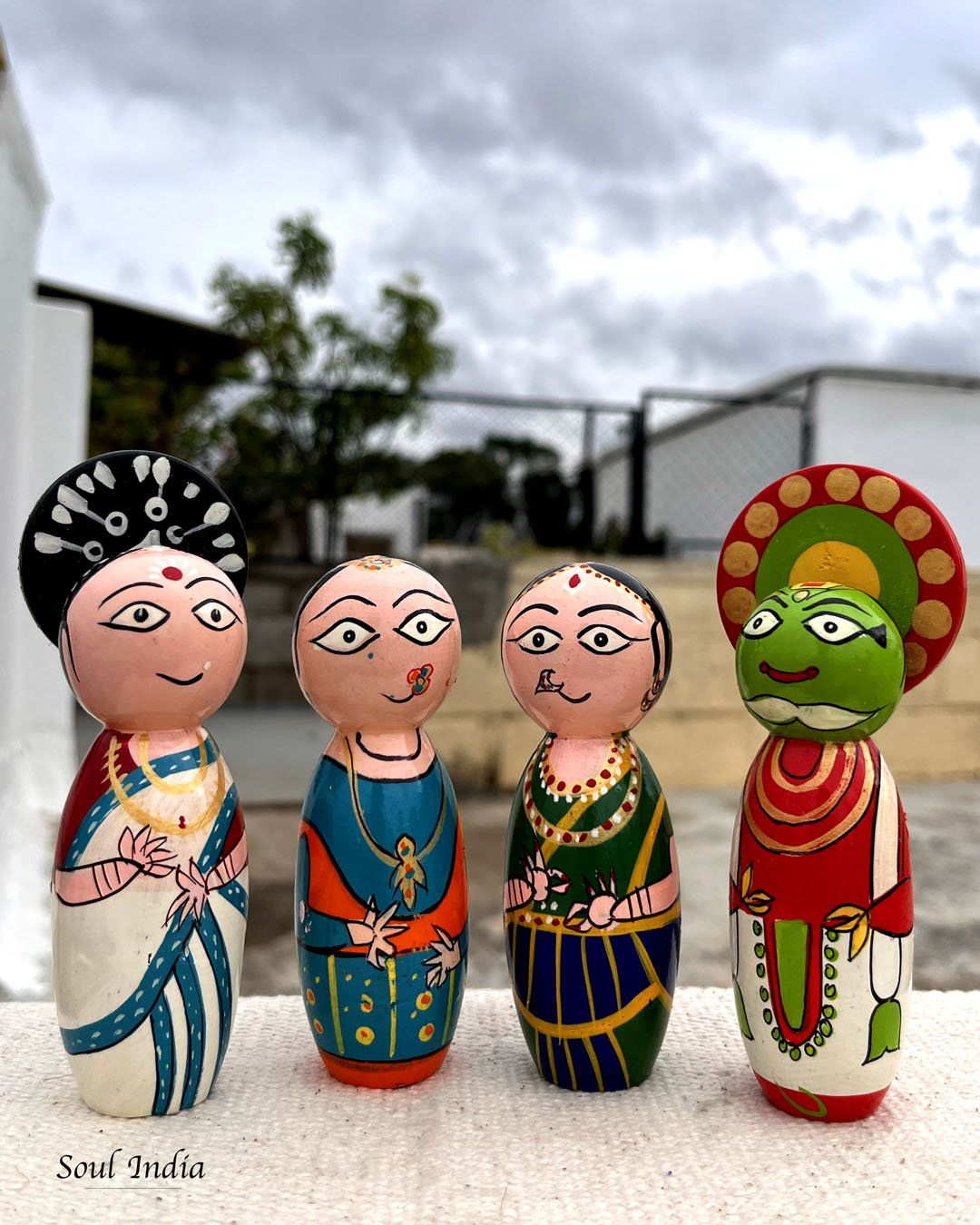 Handcrafted GI TAGGED Etikoppaka Kathakali Dancers