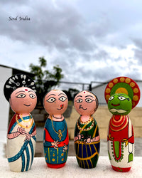 Handcrafted GI TAGGED Etikoppaka Kathakali Dancers