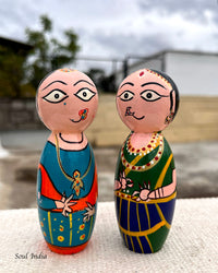 Handcrafted GI TAGGED Etikoppaka Kathakali Dancers