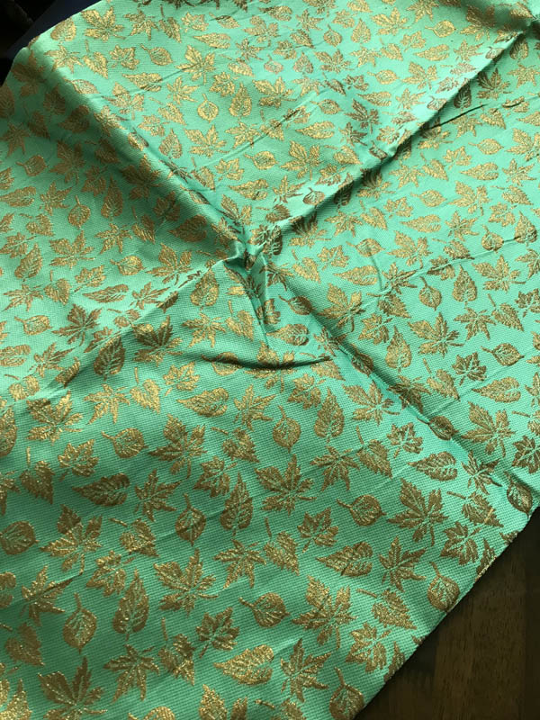 Brocade Suit Fabric With Banarasi Work Stole : Green