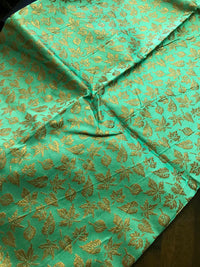 Brocade Suit Fabric With Banarasi Work Stole : Green