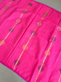 Bengal Silk Cotton With Zari Work - Pink