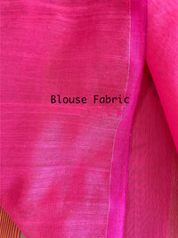 Bengal Silk Cotton With Zari Work - Pink