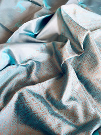 Banarasi Soft Silk Saree- Cyan