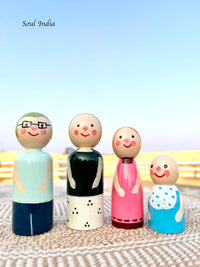 Handcrafted GI TAGGED Channapatna Wooden Family Set