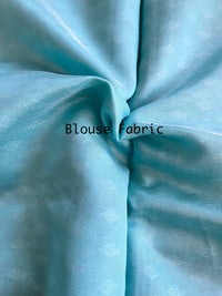 Banarasi Soft Silk Saree- Cyan