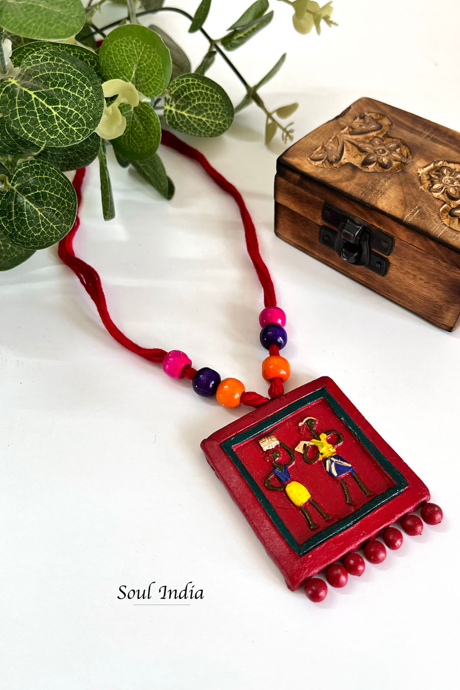 Handmade Terracotta Warli Art Jewellery Set