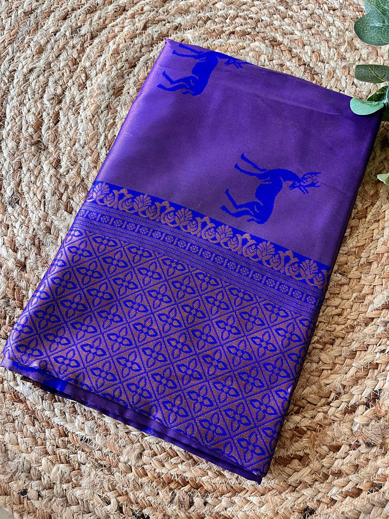 Banarasi Soft Silk Saree- Blue