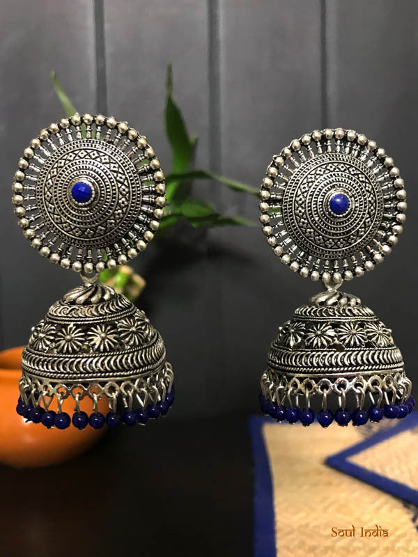 Beaded Alloy Jhumka With intricate design