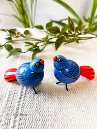 Handcrafted GI TAGGED Etikoppaka Wooden Birds - Blue