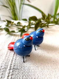 Handcrafted GI TAGGED Etikoppaka Wooden Birds - Blue