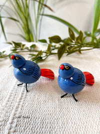 Handcrafted GI TAGGED Etikoppaka Wooden Birds - Blue