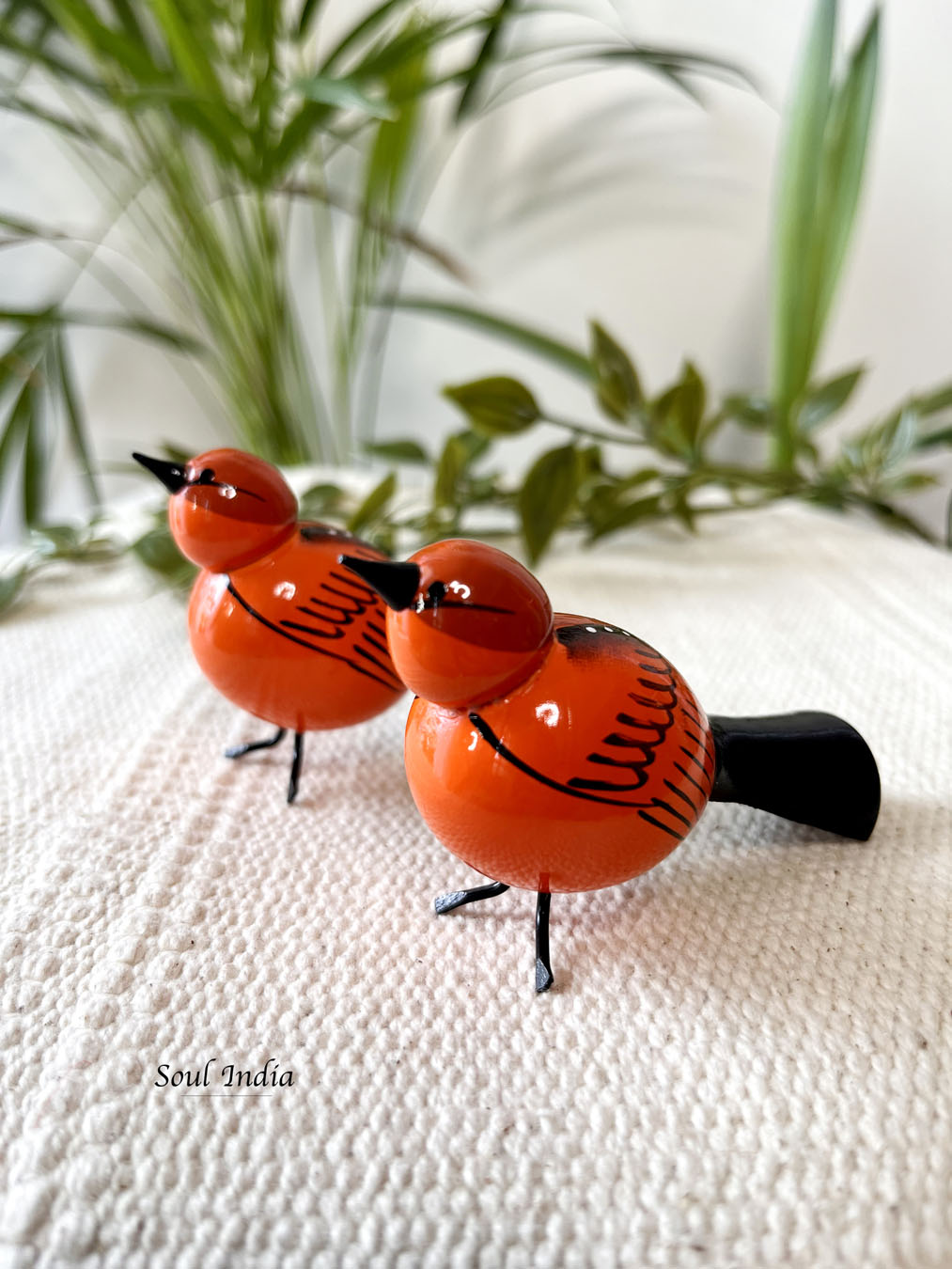 Handcrafted GI TAGGED Etikoppaka Wooden Birds - Red